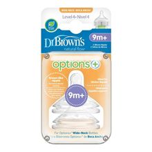 Dr Brown's 2 Li Geniş Ağız 4.Evre Silikon Biberon Emziği