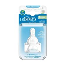 Dr Browns 9+ Ay Y Kesim 2'li Options Dar Ağız Silikon Biberon Emziği