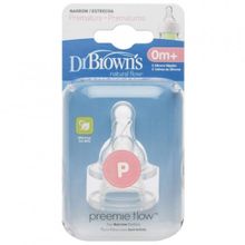 Dr Browns Dar Ağız Prematüre Silikon 2'li Biberon Emziği
