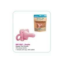 Dr Browns Happy Paci 0-6 Ay Tek Parça Pembe Silikon Emzik