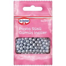 Dr. Oetker Dekor Gümüş İnci 10 gr Pasta Süsü