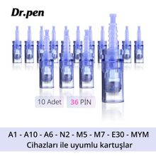 Dr Pen Ultıma A6 A1 Cihazlara Uyumlu 36 İğneli 10 Adet Mavi Dermapen İğnesi