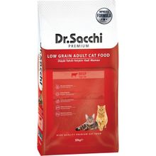 Dr.Sacchi 10 kg Düşük Tahıllı Sığır Etli Yetişkin Kuru Kedi Maması