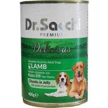 Dr.Sacchi Kuzu Etli 12x400 gr Yetişkin Köpek Konserve