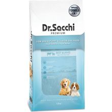 Dr.Sacchi Premium Düşük Tahıllı Sığır Etli ve Kuzu Etli 12 kg Yavru Köpek Maması