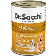 Dr.Sacchi Tavuk ve Hindi Etli Yetişkin 400 gr Konserve Köpek Maması