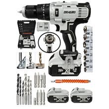 Dragro XR58 58V 5Ah Gri Darbeli Akülü Vidalama Makinesi