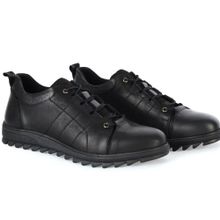 Dropland 8328 Hakiki Deri Casual Siyah Erkek Ayakkabı