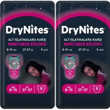 Drynites 8-13 Yaş 30-48 kg Large 18 Adet Kız Alt Islatmalara Karşı Emici Gece Külot Bez
