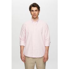 D's Damat 0HC02ORT11265 Slim Fit Pembe Çizgili Gömlek
