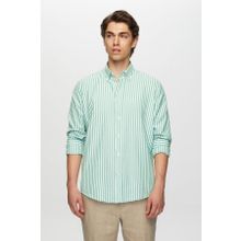 D's Damat 0HC02ORT11265 Slim Fit Yeşil Çizgili Gömlek