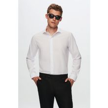 D's Damat 2HF02ORT4185 Slim Fit Beyaz İtalyan Yaka Erkek Gömlek