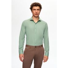 D's Damat 2HF02ORT5185 Slim Fit Yeşil İtalyan Yaka Erkek Gömlek