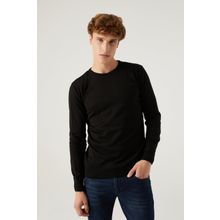 D's Damat 5HF06ORT12004 Regular Fit Siyah Bisiklet Yaka Erkek Kazak