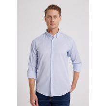 D's Damat 6HC02ORT10265 Slim Fit Açık Mavi Çizgili Erkek Gömlek