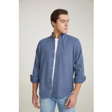 D's Damat 7HC02ORT13265 Erkek Regular Fit İndigo Düz Gömlek