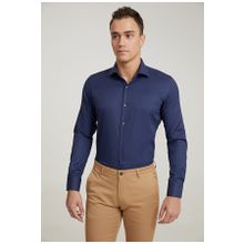 D's Damat 7HF02ORT02100 Slim Fit Lacivert Armürlü Erkek Gömlek