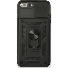 Dtech iPhone 8 Plus Pars Lens Yüzüklü Standlı Silikon Kılıf