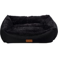 Dubex Jellybean Siyah M Peluşlu Kedi Köpek Yatağı