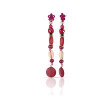 Duke Nickle RDPK5132 Kırmızı Boncuklu Küpe
