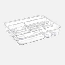 Dünya Plastik 38.6x31.2 cm Şeffaf ABS Plastik 9 Bölmeli Çekmece İçi Kaşıklık