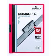 Durable 2209 Duraclip 60 Sayfa Kırmızı Tekli Dosya