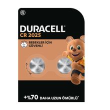 Duracell 2025 3V Lityum 2'li Düğme Pil