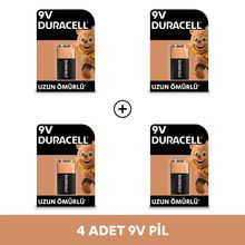 Duracell 6LR61-MN1604 9V Alkalin 4'lü Pil