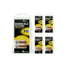 Duracell Activair 312 Numara 6x5 30 Adet İşitme Cihazı Pili