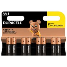 Duracell Alkalin AAA 6+2 Paket Kalem Pil