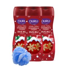 Duru 3x450 ml Winter Edition Gingerbread Cookies Duş Jeli + Duş Lifi