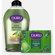 Duru 4x150 gr Zeytinyağlı Duş Sabunu ve 1,5 lt Zeytinyağlı Sıvı Sabun