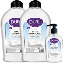 Duru Beyaz Sabun Kokulu 1,5+1,5+300 ml Sıvı Sabun