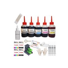 Duruink Canon Pixma E3440 PG46 CL56 Yazıcı Uyumlu Kartuş Dolum Seti 5 Li Set 5x100 ml Mürekkep