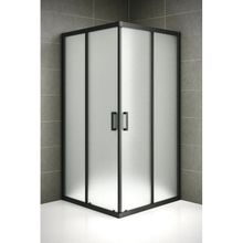 Durul 70x100 Kare Siyah Profil Buzlu Duş Teknesiz 4 mm 180 cm Duşakabin