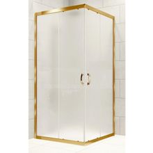 Durul 75x105 cm Kare Altın 5 mm Buzlu Cam 190 cm Yükseklik Duşakabin