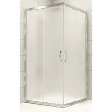Durul 75x85 cm Kare 5 mm Buzlu Beyaz Çizgi Yükseklik 190 cm Duşakabin
