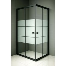 Durul Box 105x110 cm Siyah Kumlama Duşakabin Camı