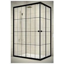 Durul Dikdörtgen 5 mm Komple Buzlu Siyah Karolaj Yükseklik 190 cm 100x110 cm Duşakabin