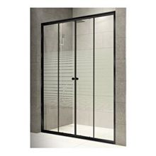 Durul H180 KİDA4MMT144 4 mm Siyah Çizgi 144 cm Duşakabin