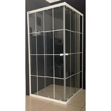 Durul Kare 4 mm Şeffaf Cam Beyaz Çizgi Yükseklik 180 cm Duşakabin