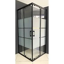 Durul Kare 5 mm Siyah Kumlama Box Yükseklik 190 cm Duşakabin
