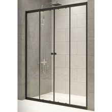 Durul Ön Cephe 4 mm Siyah Şeffaf 101x180 cm Duşakabin