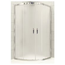 Durul Oval Siyah Çizgi Buzlu 5 mm Yükseklik 190 cm 80x80 cm Duşakabin