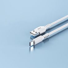 Dvip L14 1 mt Beyaz 6A 110W Fast Charging USBA to Type-C Data ve Hızlı Şarj Kablosu