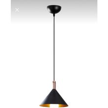 Dylight Derin Siyah Metal Dekoratif Tekli Rustik 22 cm Sarkıt Avize