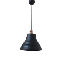 Dylight Retro Metal Bakır Duylu Siyah Içi Siyah Tekli 27 cm Sarkıt Avize