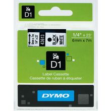 Dymo 720780-43613 D1 Beyaz-Siyah 6x7 m Şerit