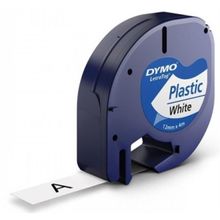 Dymo 91201 59422 Letratag Plastik 12 mm x 4 mt Beyaz Şerit