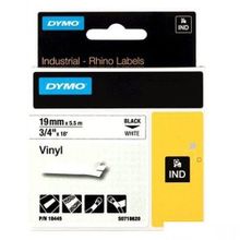 Dymo Rhinopro 18445 Beyaz-Siyah 19 mm 5.5 m Renkli Vinil Şerit